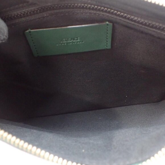 VERSACE Medusa Biggie Pouch In Green with Charm - Picture 10 of 13